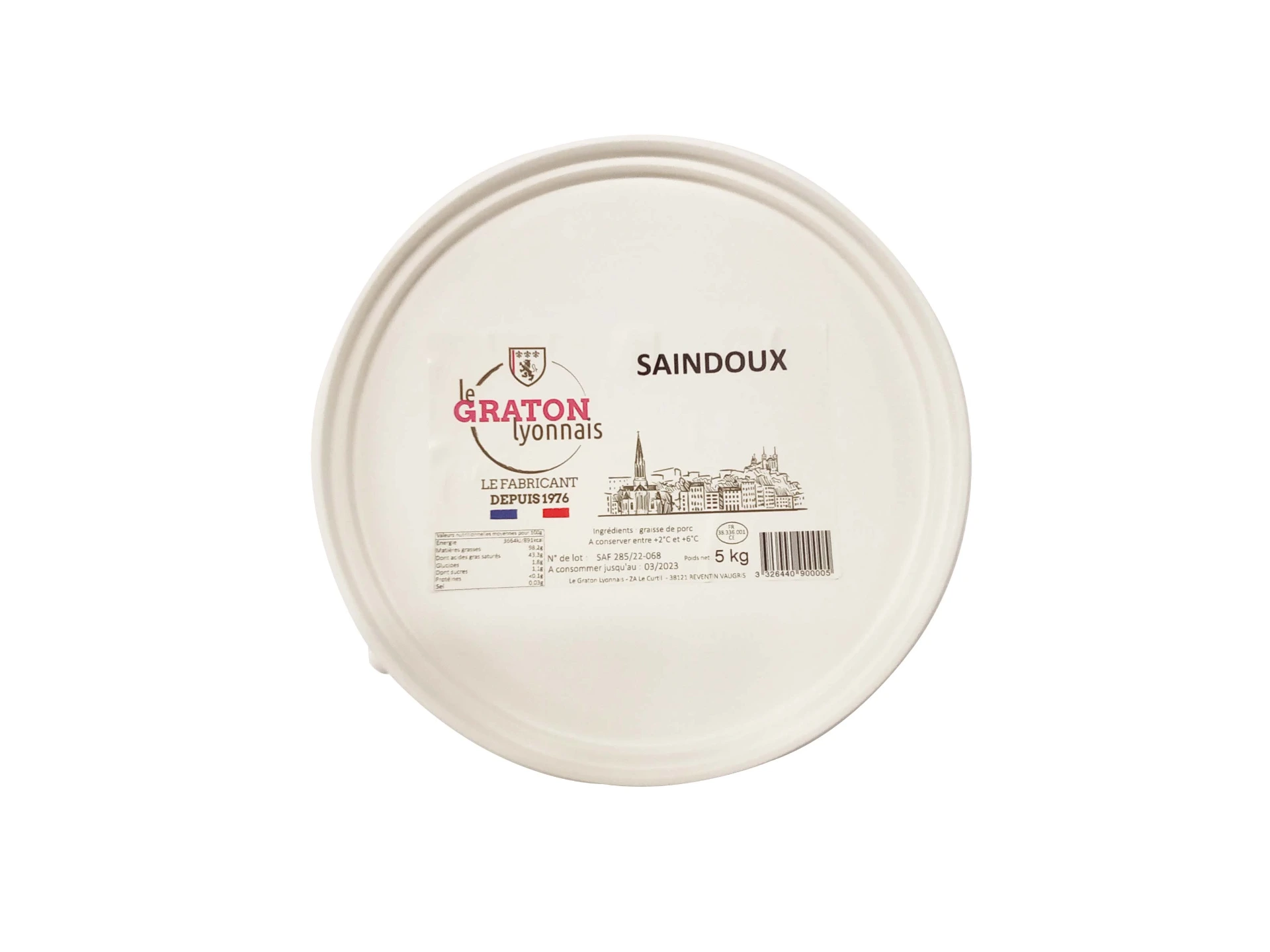 Saindoux frais (5 Kg)