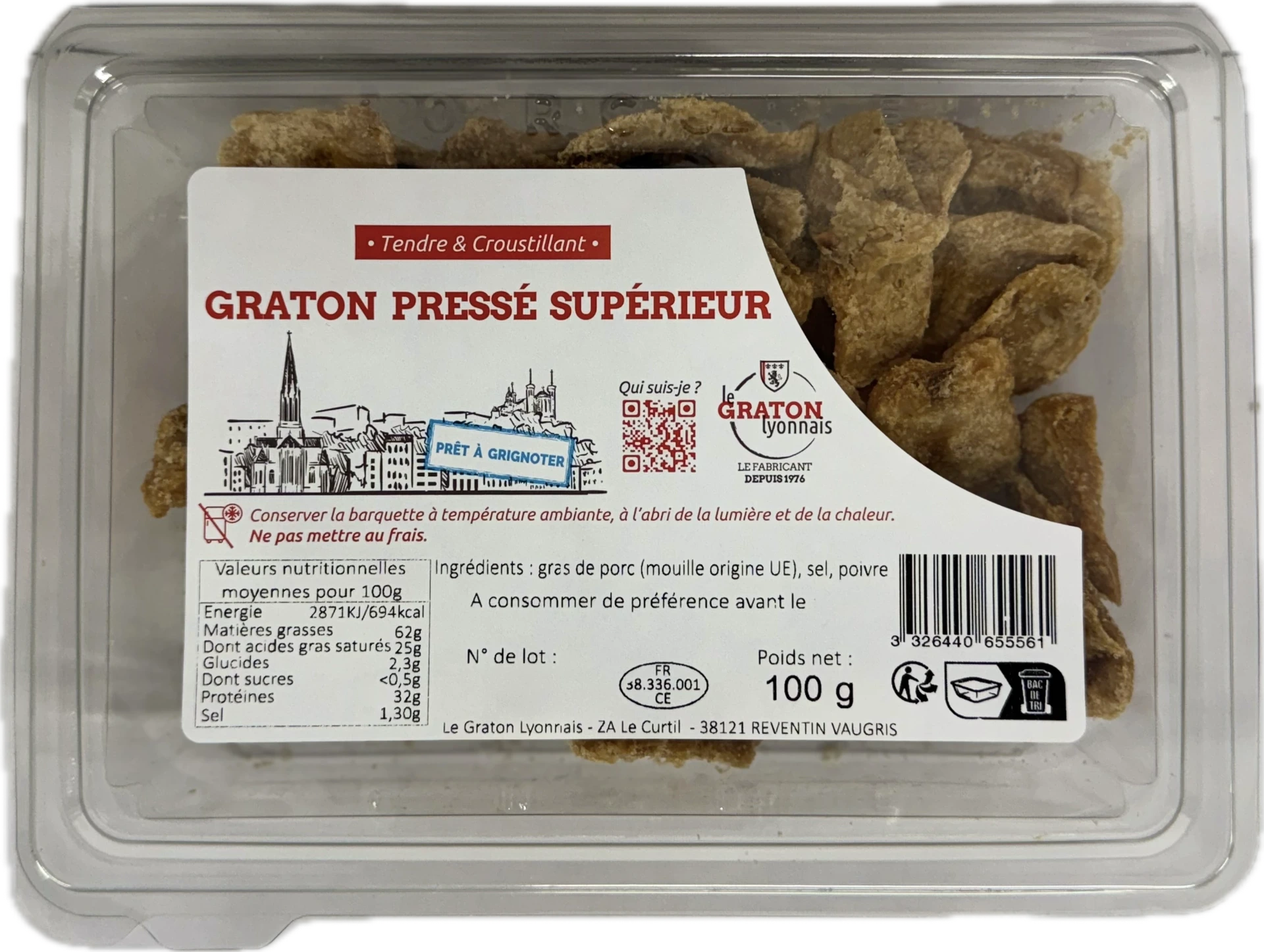 Graton pressé supérieur
