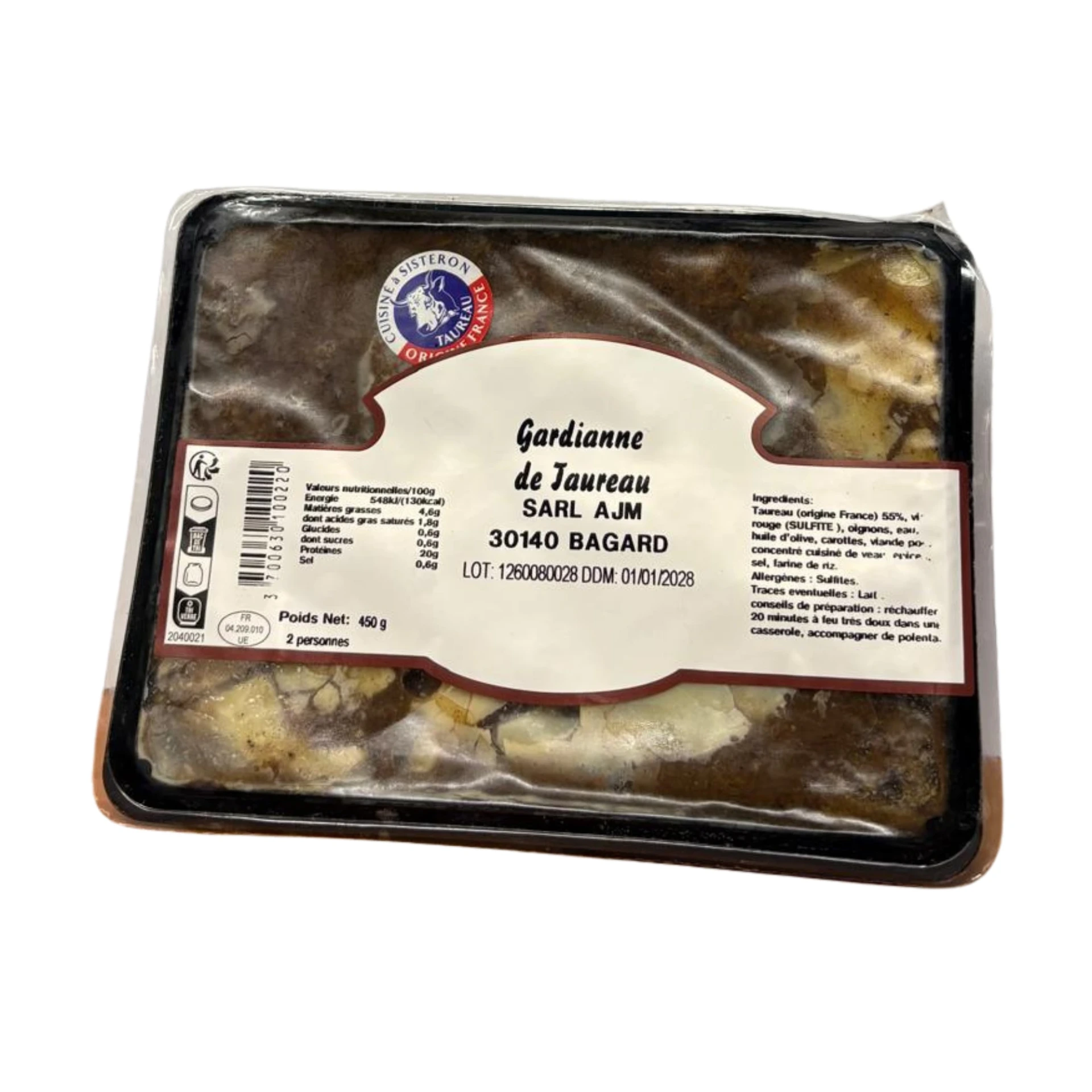 Gardiane De Taureau en Barquette
