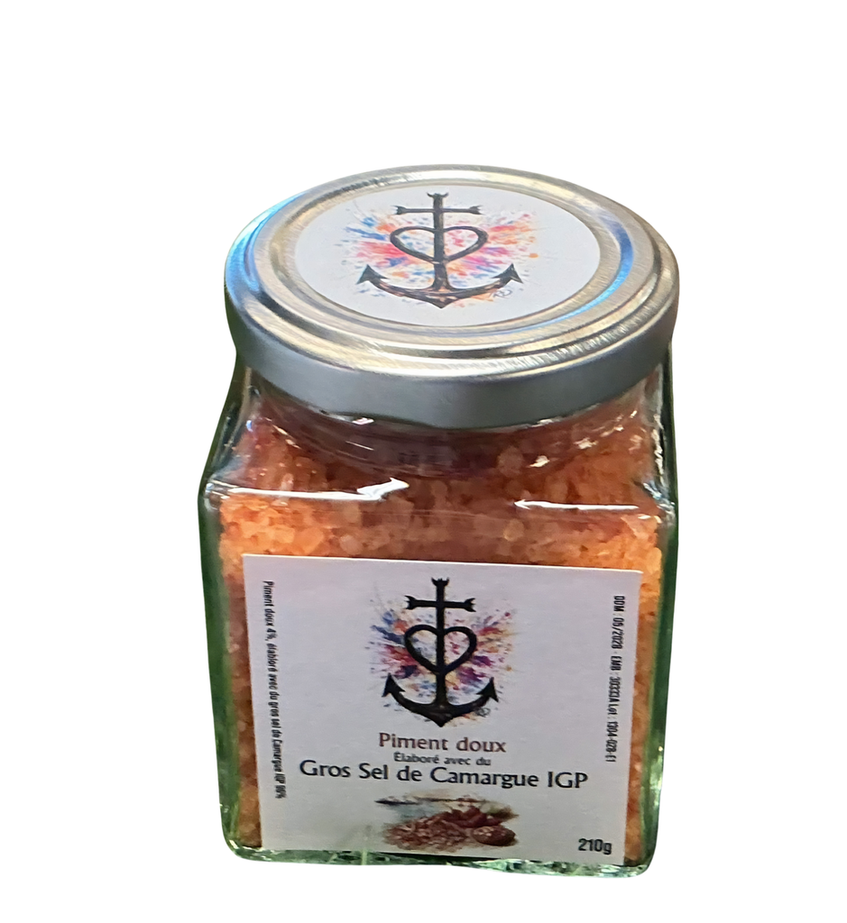 [POT-GRS-PIM-210] Pot à Gros sel - Piment doux - 210g