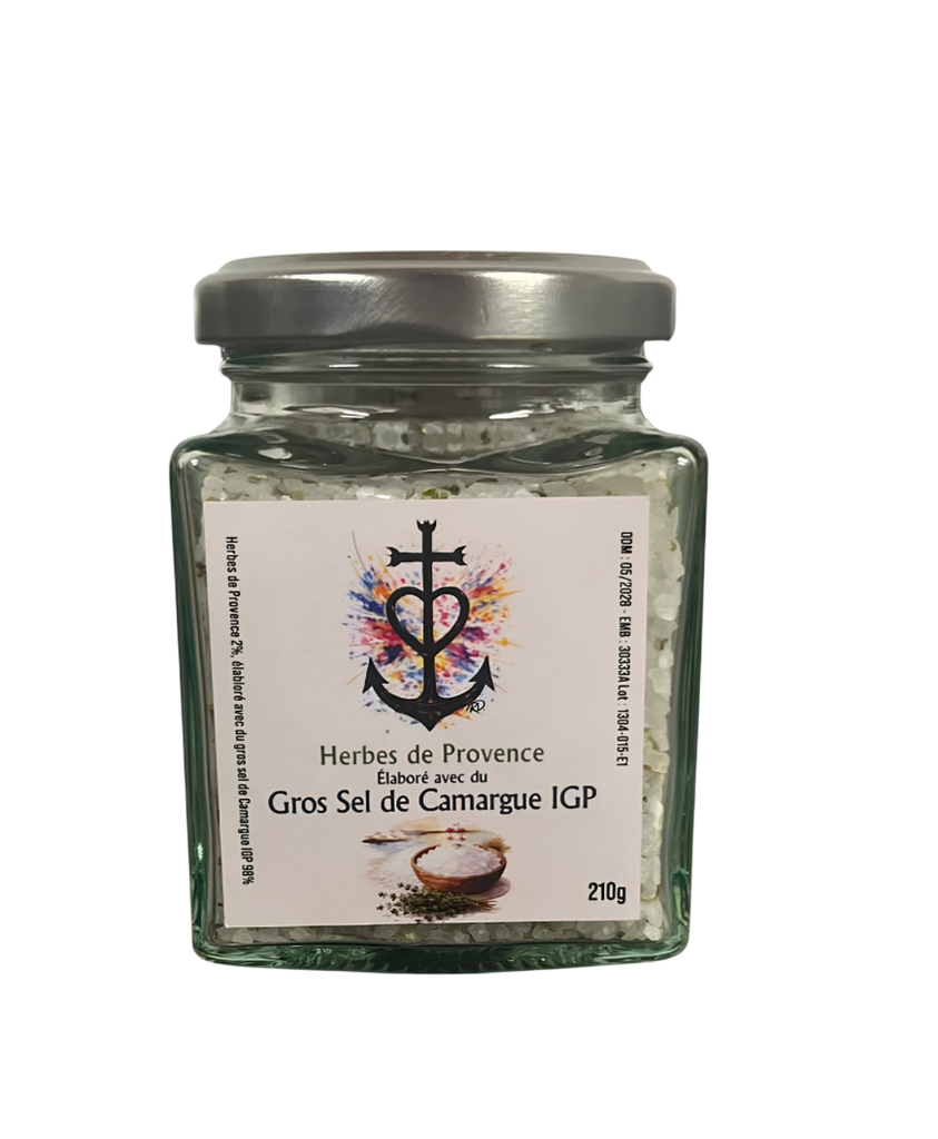 [POT-GRS-HP-210] Pot à Gros sel - Herbes de Provence - 210g