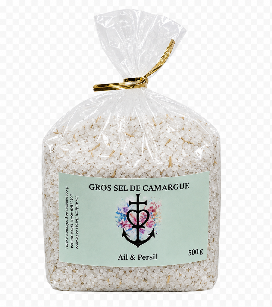 [SACH-GRS-AP-500G] Sachet à Gros sel - Ail & Persil - 500g